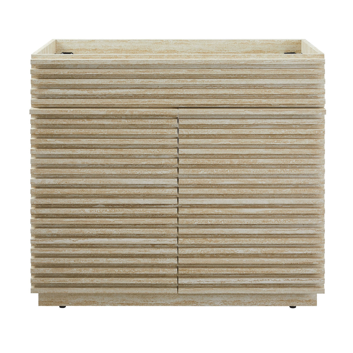 Render 36" Faux Travertine Bathroom Vanity Cabinet