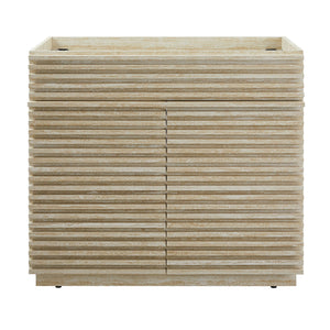 Render 36" Faux Travertine Bathroom Vanity Cabinet