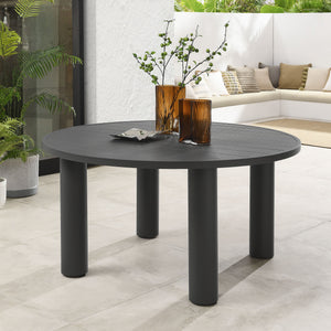 Nautica Outdoor Patio 60" Round Aluminum Dining Table by Modway