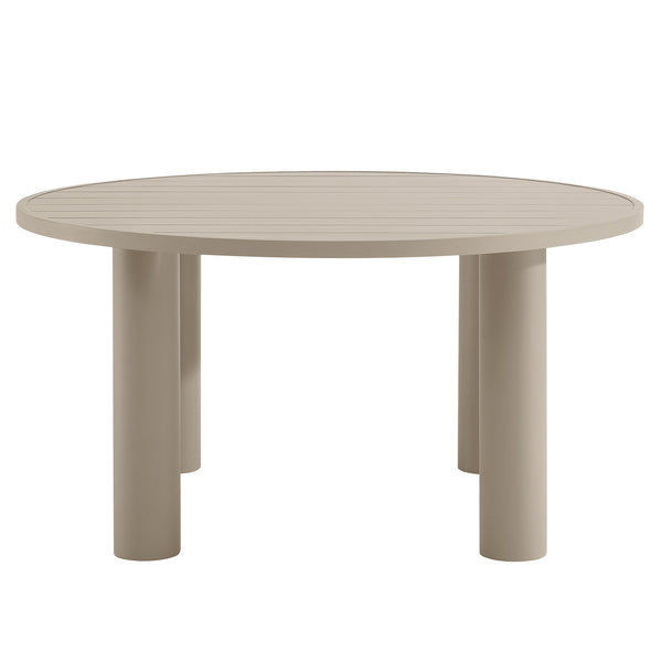 Nautica Outdoor Patio 60" Round Aluminum Dining Table by Modway