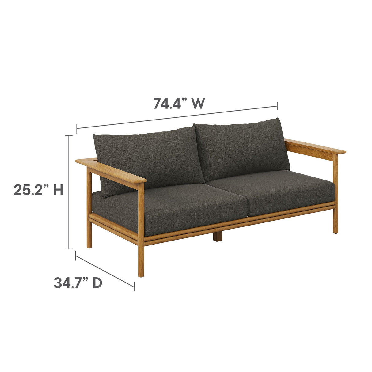 Wren 4-Piece Outdoor Patio Teak Wood Furniture Set by Modway