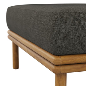 Wren Outdoor Patio Teak Wood Ottoman By Modway