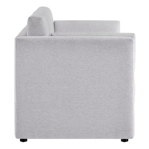 Linden Upholstered Heathered Chenille Small Sofa