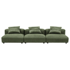 Solace 3-Piece Modular Corduroy Upholstered Sofa by Modway