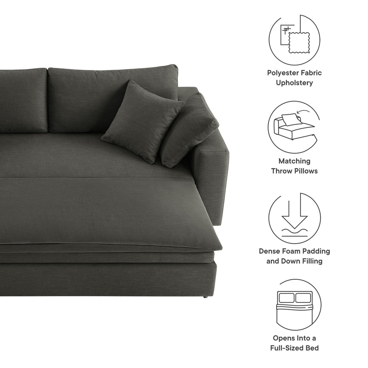Commix Down Filled Overstuffed Sleeper Sofa by Modway