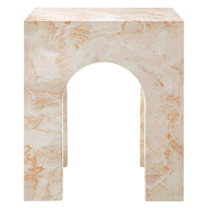 Valen Square Indoor-Outdoor Patio Arched Concrete Side Table by Modway
