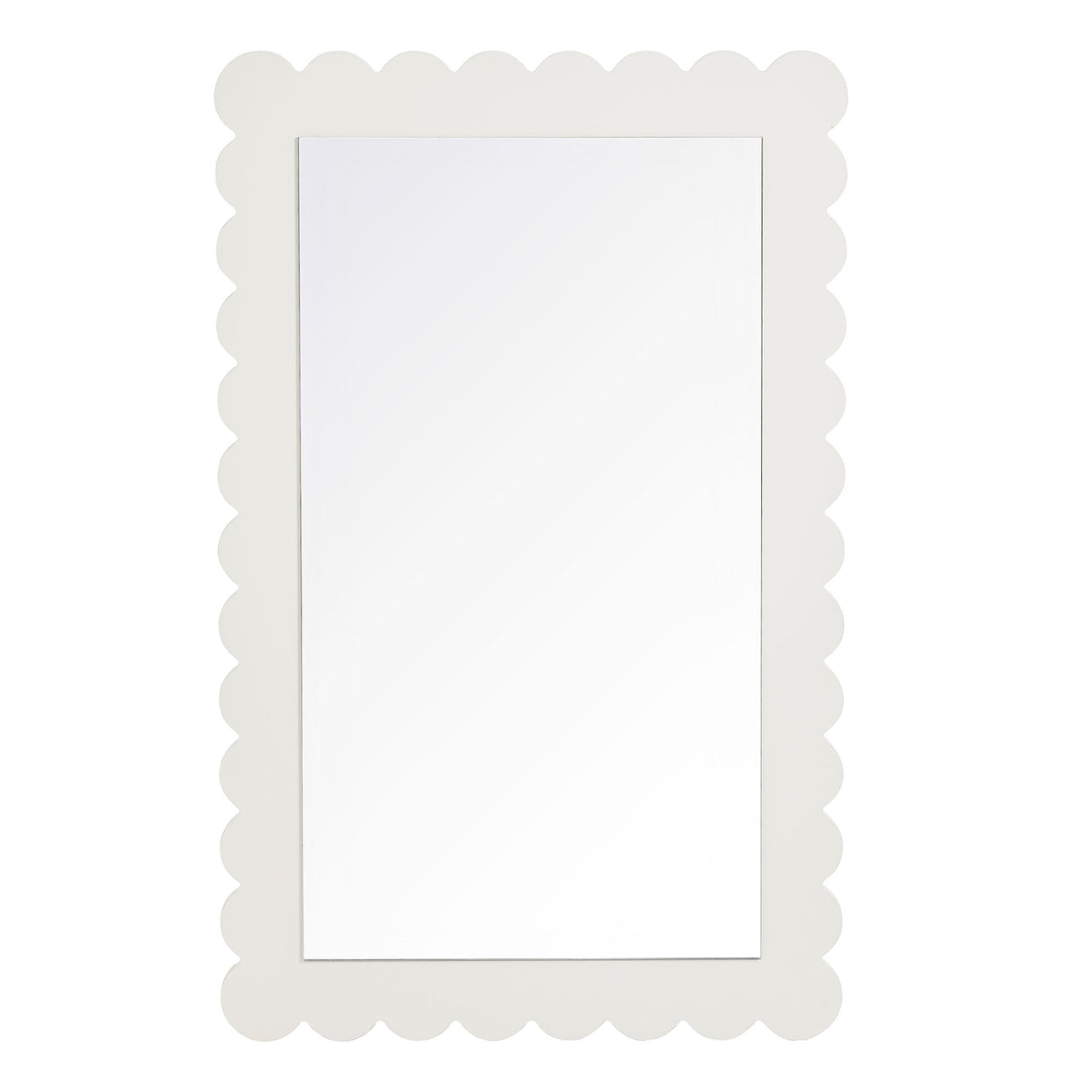 Emmeline Scalloped Rectangle Wall Mirror by Modway