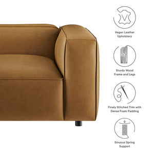 Auren Upholstered Vegan Leather Modular Right Armchair by Modway