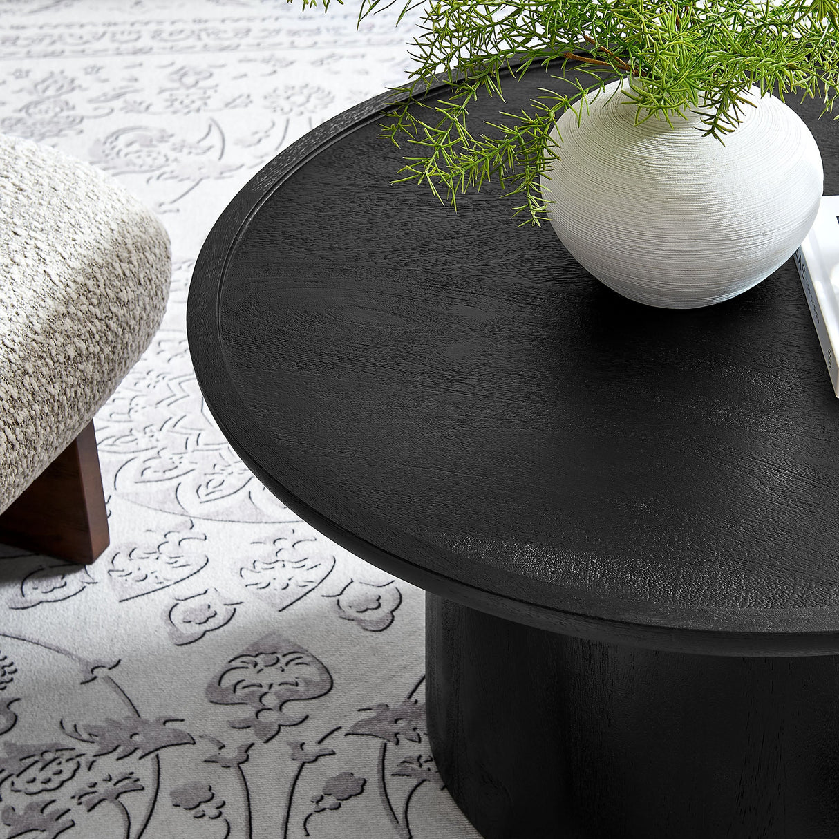 Holloway 30" Round Mango Wood Coffee Table by Modway