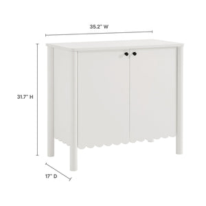 Emmeline 35" 2-Door Scalloped Sideboard Cabinet by Modway