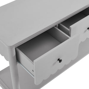 Emmeline 3-Drawer Scalloped Console Table by Modway