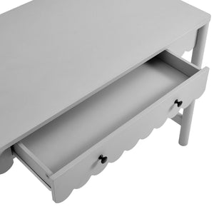 Emmeline 1-Drawer Scallop Writing Desk by Modway