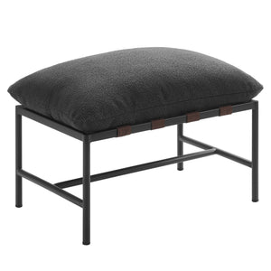 Raya Outdoor Patio Boucle Ottoman