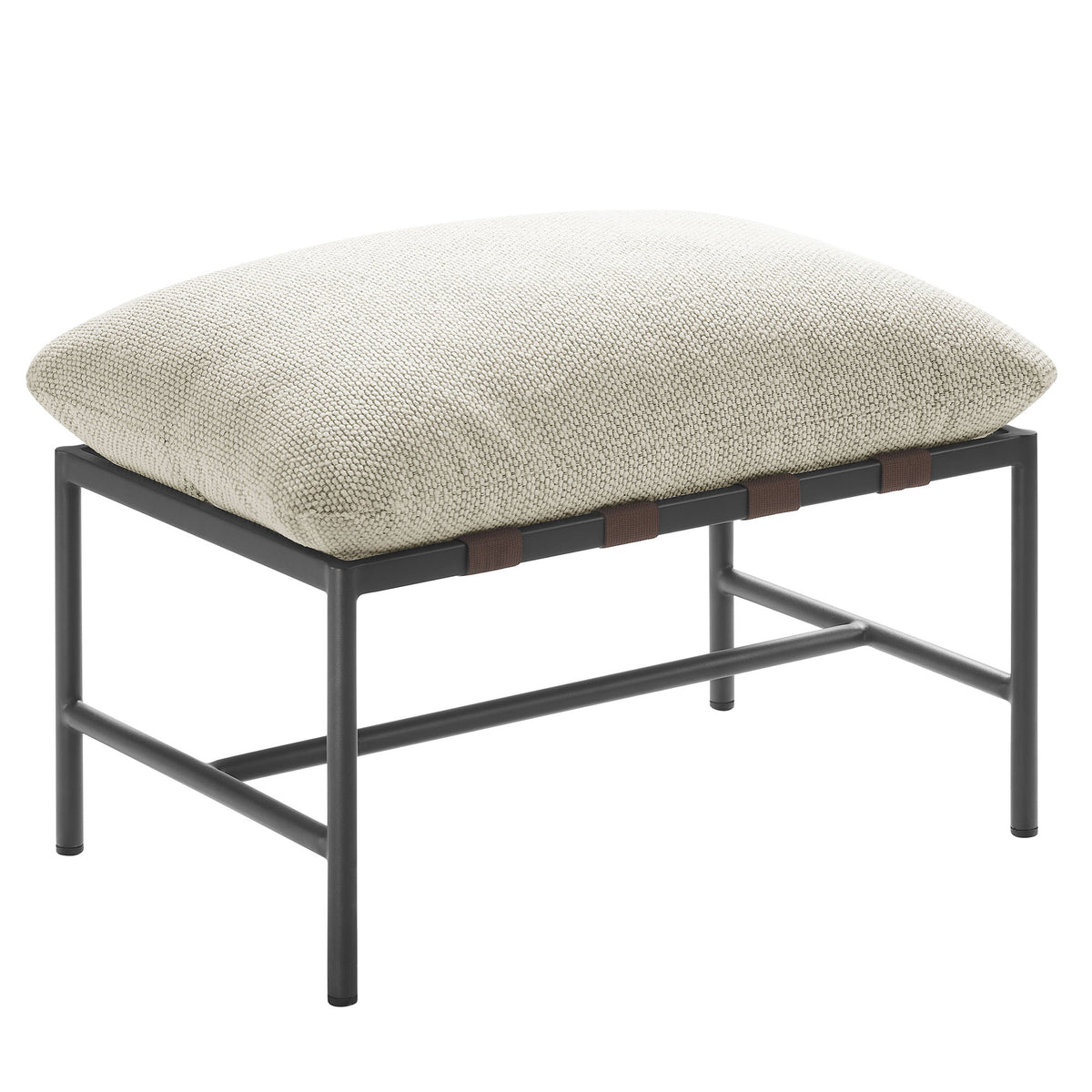 Raya Outdoor Patio Boucle Ottoman by Modway
