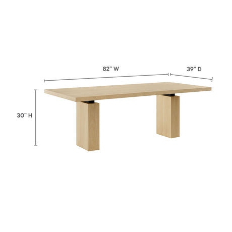 Piston 82" Rectangular Wood Dining Table by Modway