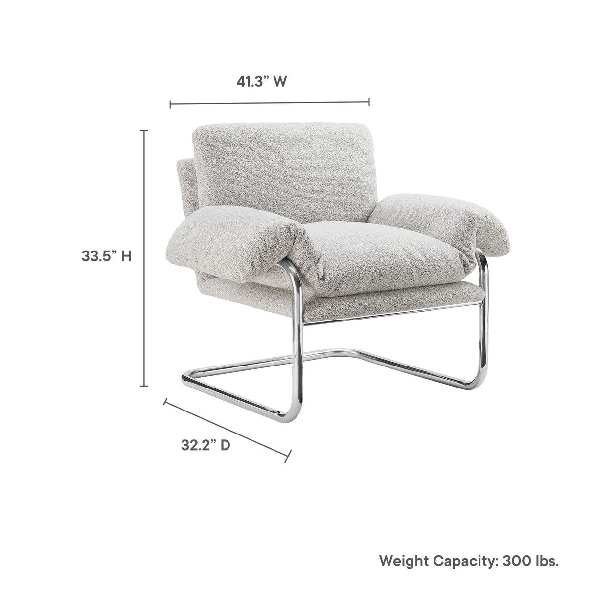Ansel Boucle Fabric Accent Chair by Modway