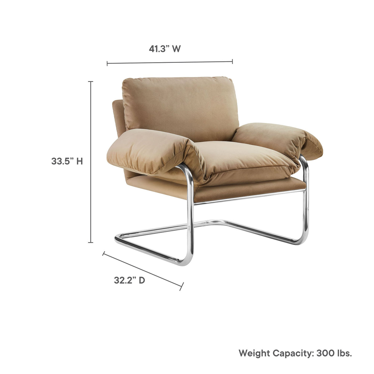 Ansel Performance Velvet Accent Chair by Modway