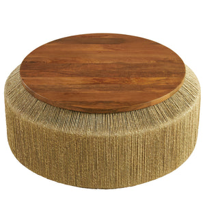 Maris Seagrass and Wood Coffee Table by Modway