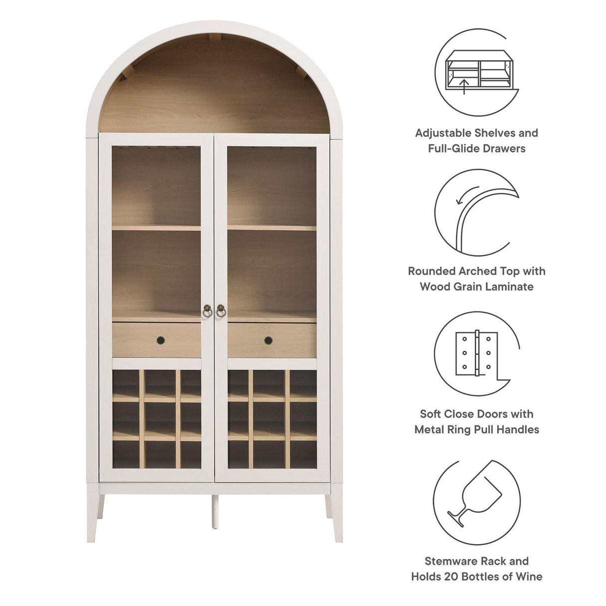 Nolan Arched Bar Cabinet by Modway