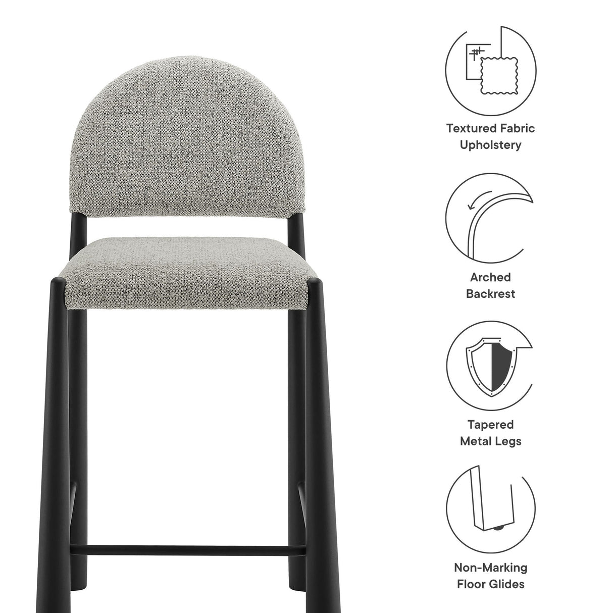 Hayley Upholstered Fabric Counter Stool by Modway