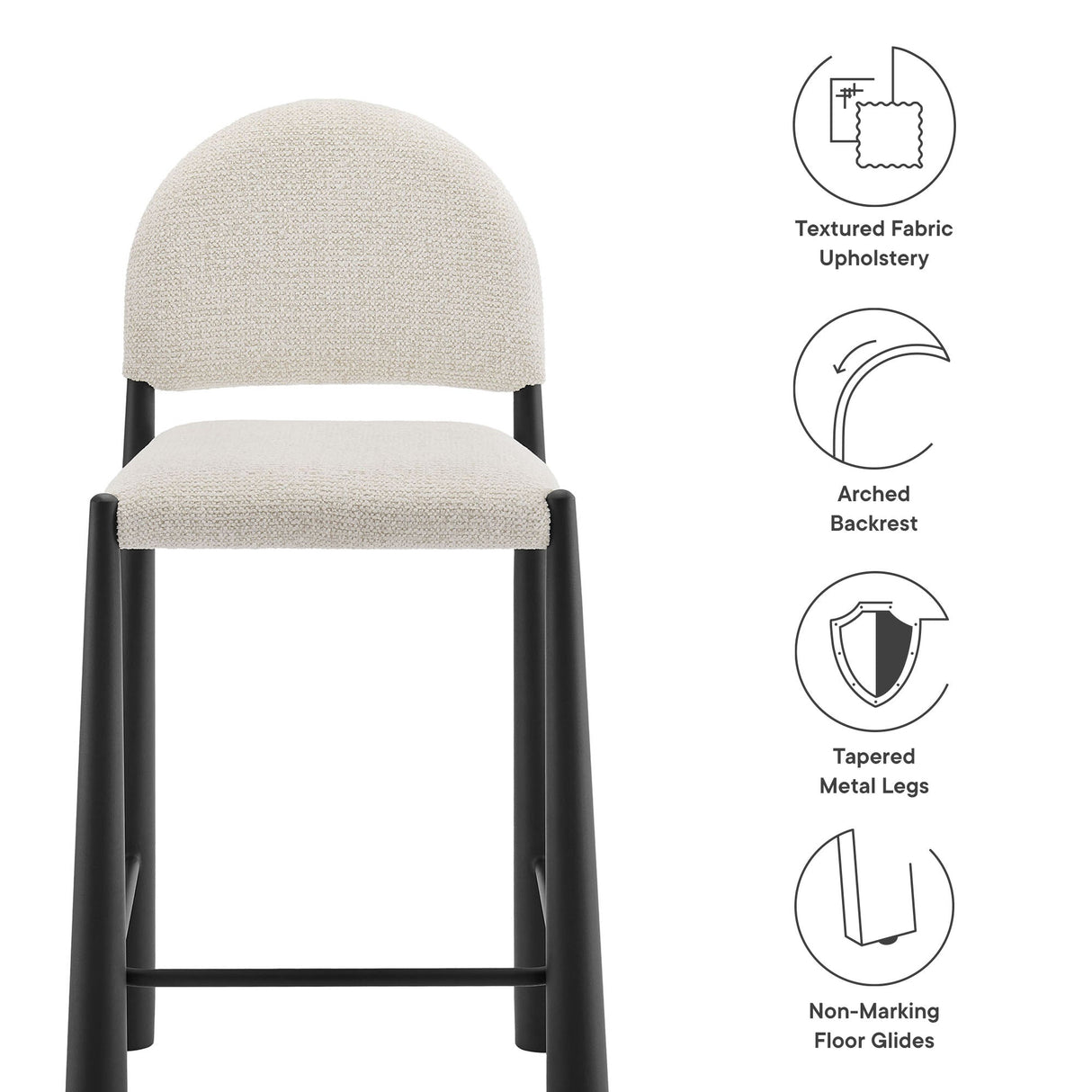 Hayley Upholstered Fabric Counter Stool by Modway