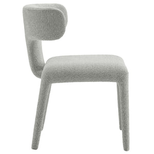 Stellan Curved Back Boucle Upholstered Dining Chair Set of 2