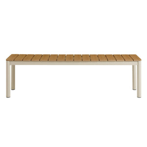 Finn Outdoor Patio Aluminum Bench Set of 2 by Modway