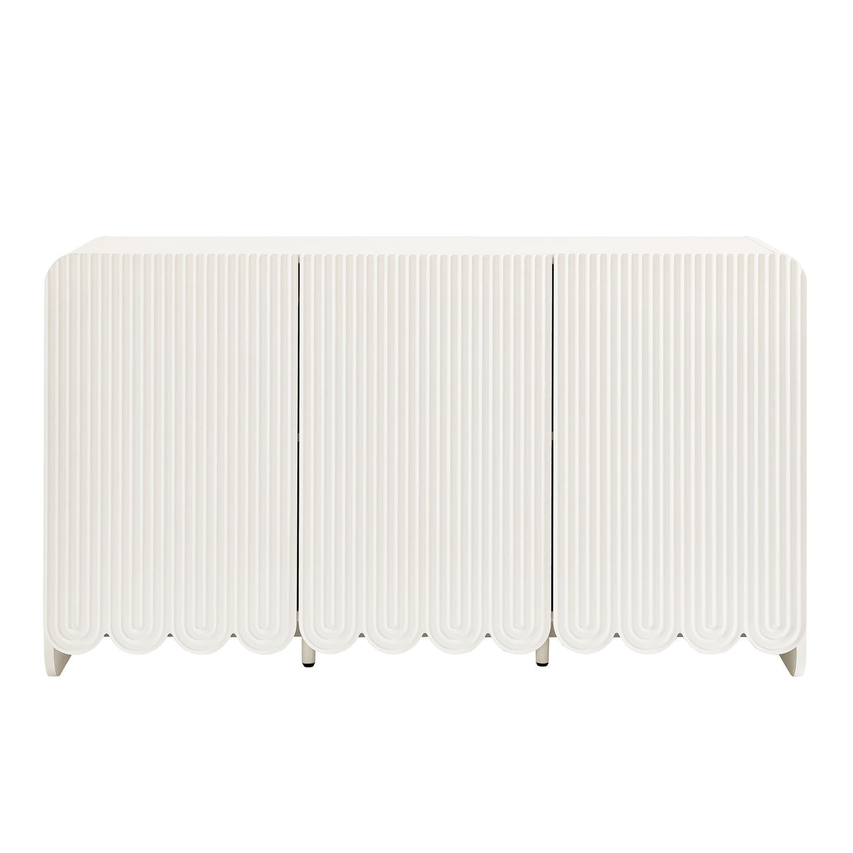 Dahlia Fluted and Scalloped Sideboard Storage Cabinet