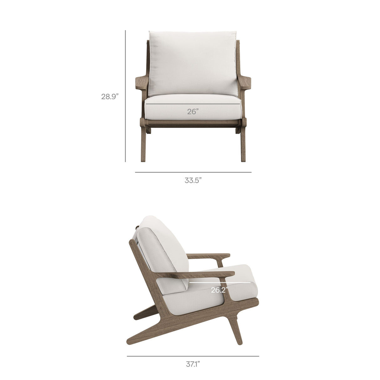 Saratoga Outdoor Patio Teak Wood Armchair by Modway