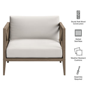 Northlake Outdoor Patio Teak Armchair by Modway