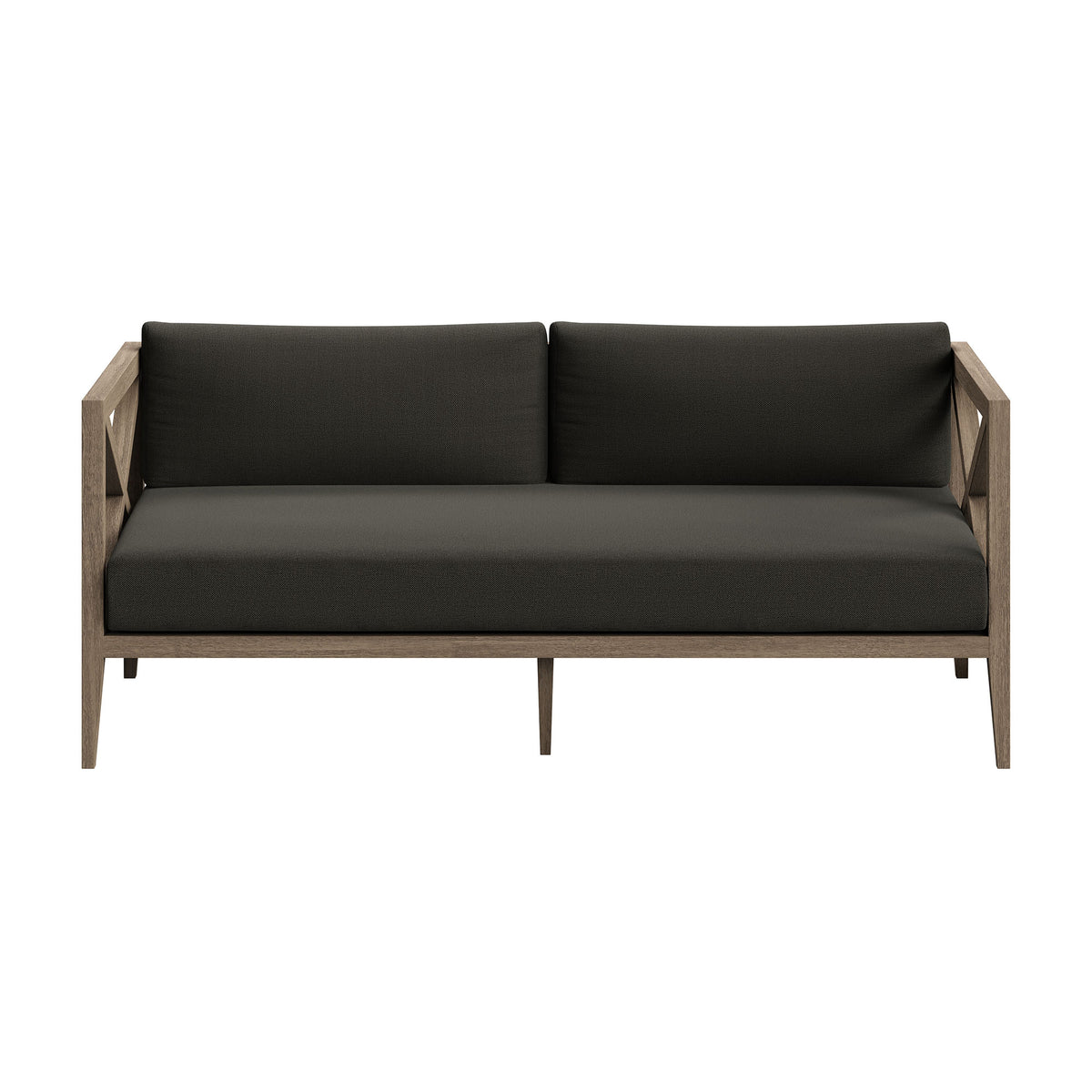 Northlake Outdoor Patio Teak Wood Loveseat and Ottoman Set by Modway