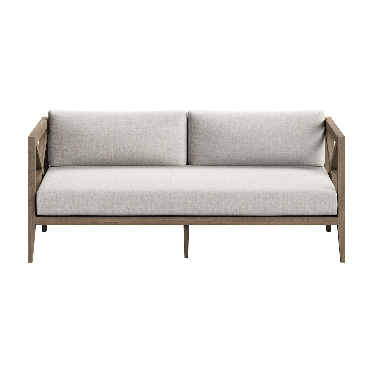 Northlake Outdoor Patio Teak Wood Loveseat and Ottoman Set by Modway