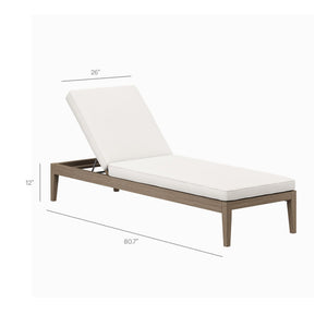 Northlake Outdoor Patio Teak Chaise Lounge by Modway