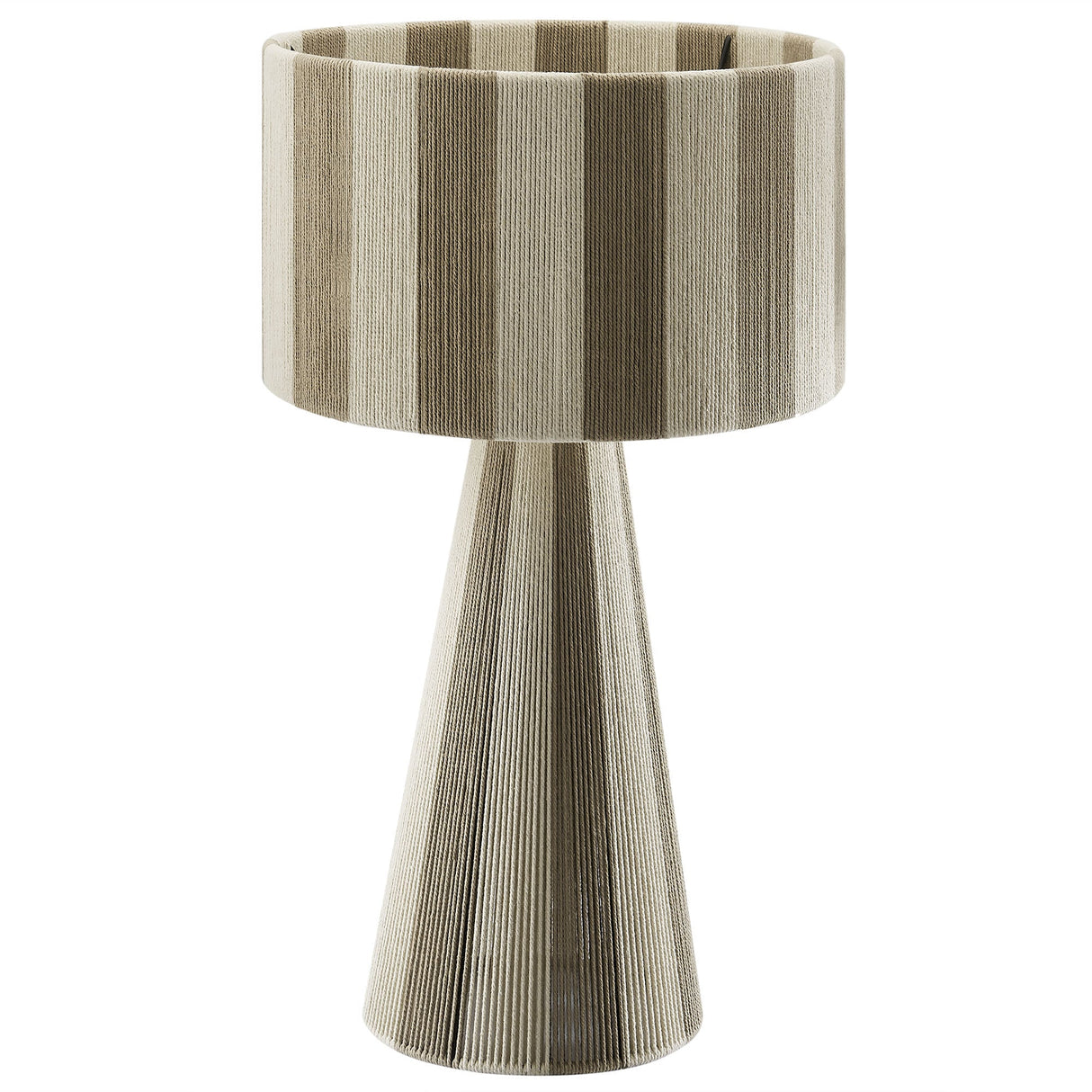 Renae Handwoven Cotton Thread Striped Table Lamp by Modway