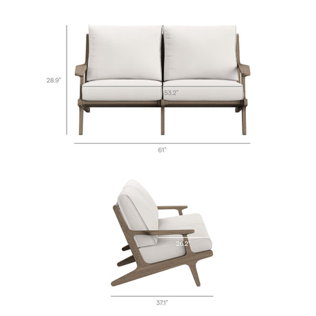 Saratoga 5-Piece Outdoor Patio Teak Wood Furniture Set by Modway