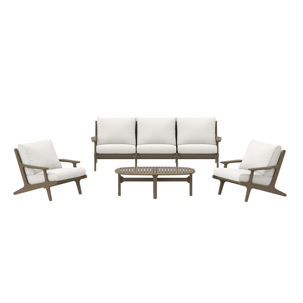 Saratoga 4-Piece Outdoor Patio Teak Wood Furniture Set by Modway