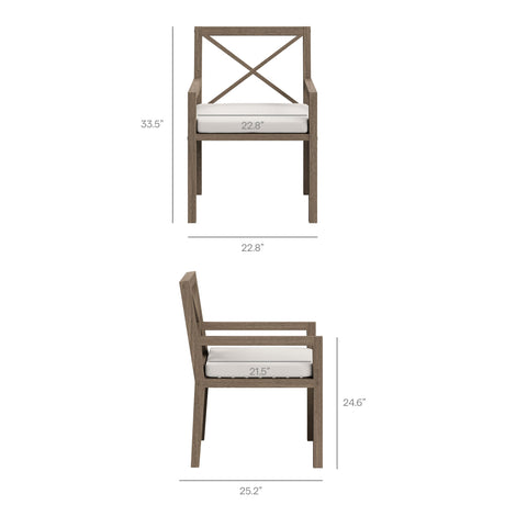 Northlake 9-Piece Outdoor Patio Teak Wood Dining Set by Modway