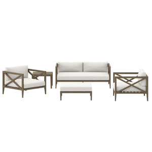 Northlake 5-Piece Outdoor Patio Teak Wood Furniture Set by Modway
