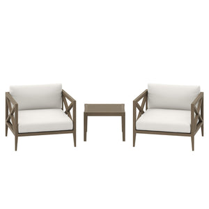 Northlake 3-Piece Outdoor Patio Teak Wood Furniture Set