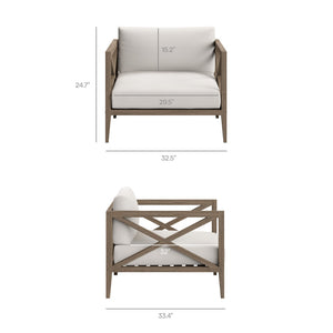 Northlake 3-Piece Outdoor Patio Teak Wood Furniture Set