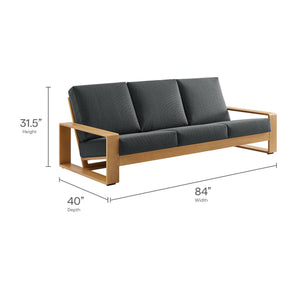 Lirienne Outdoor Patio Aluminum Faux Wood Sofa by Modway