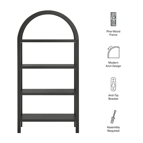Vexley 60 Inch Arched Bookshelf by Modway