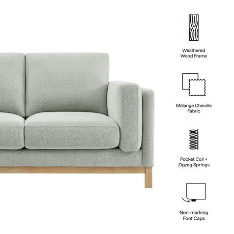 Roscoe 63 Inch Fabric Loveseat by Modway