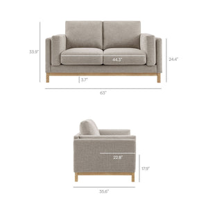 Roscoe 63 Inch Fabric Loveseat by Modway