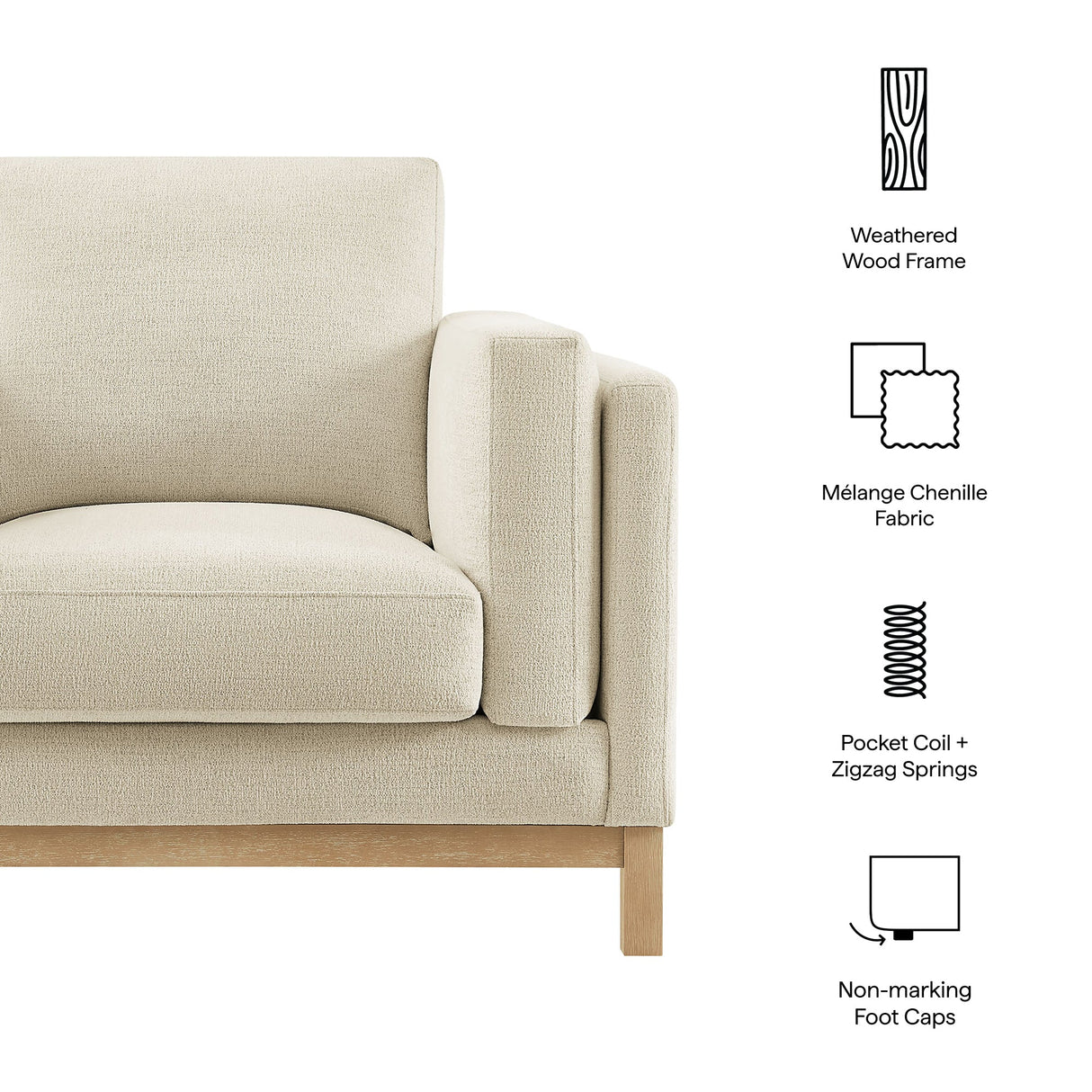 Roscoe Fabric Armchair by Modway