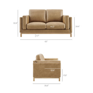 Roscoe 63 Inch Vegan Leather Loveseat by Modway