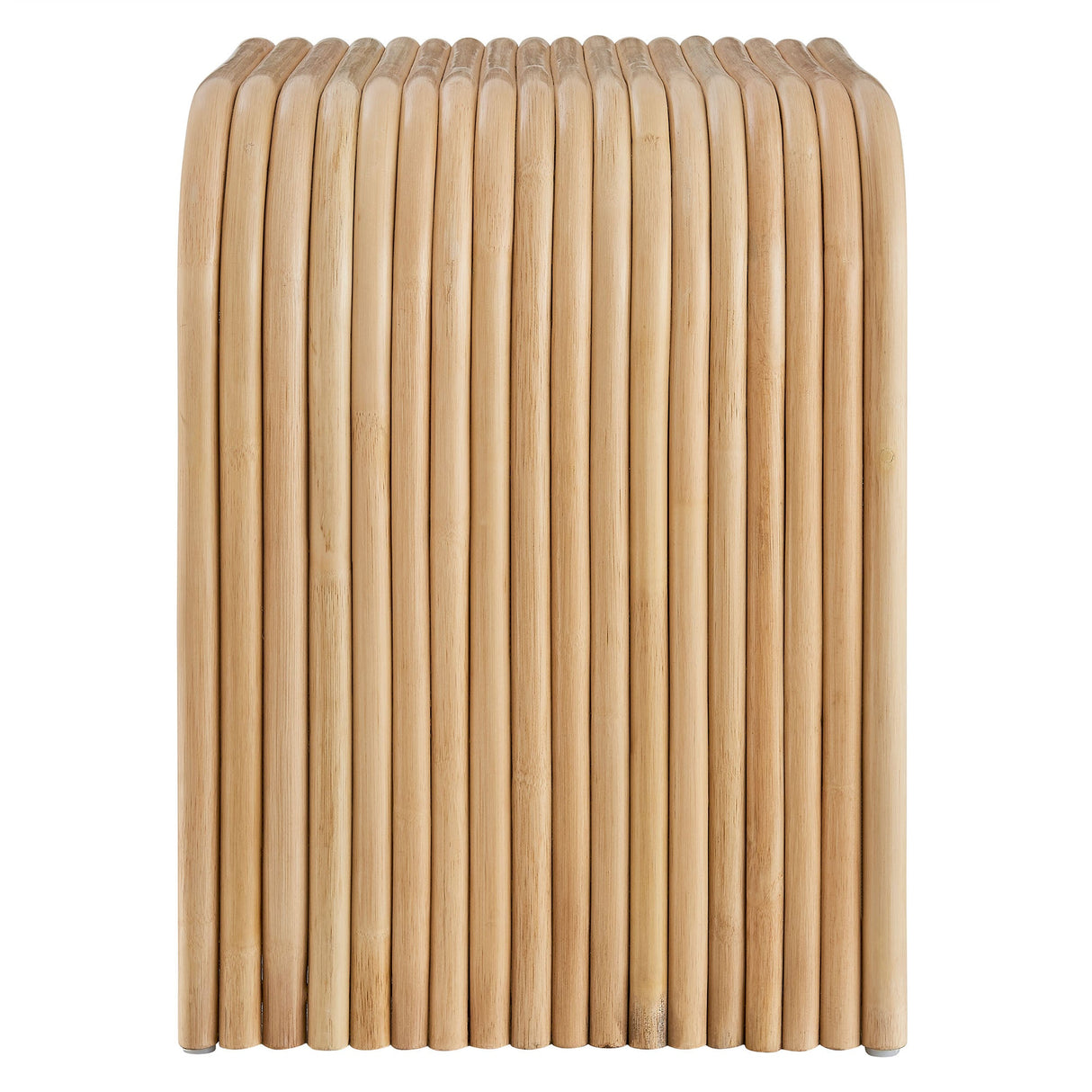 Eve Curved Natural Rattan Side Table by Modway