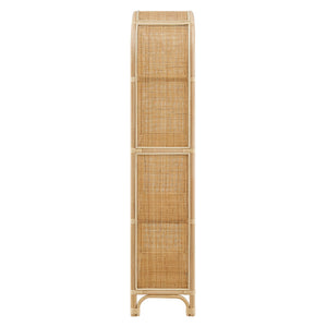 Celeste 67 Inch Tall Arched Natural Rattan Bookshelf by Modway