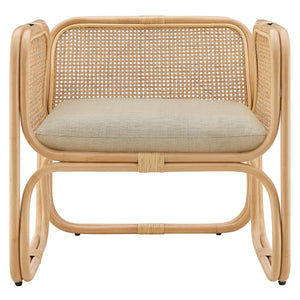 Ellis Natural Rattan Accent Armchair by Modway