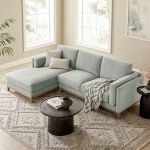 Roscoe Left-Facing Fabric Sectional Sofa with Chaise by Modway